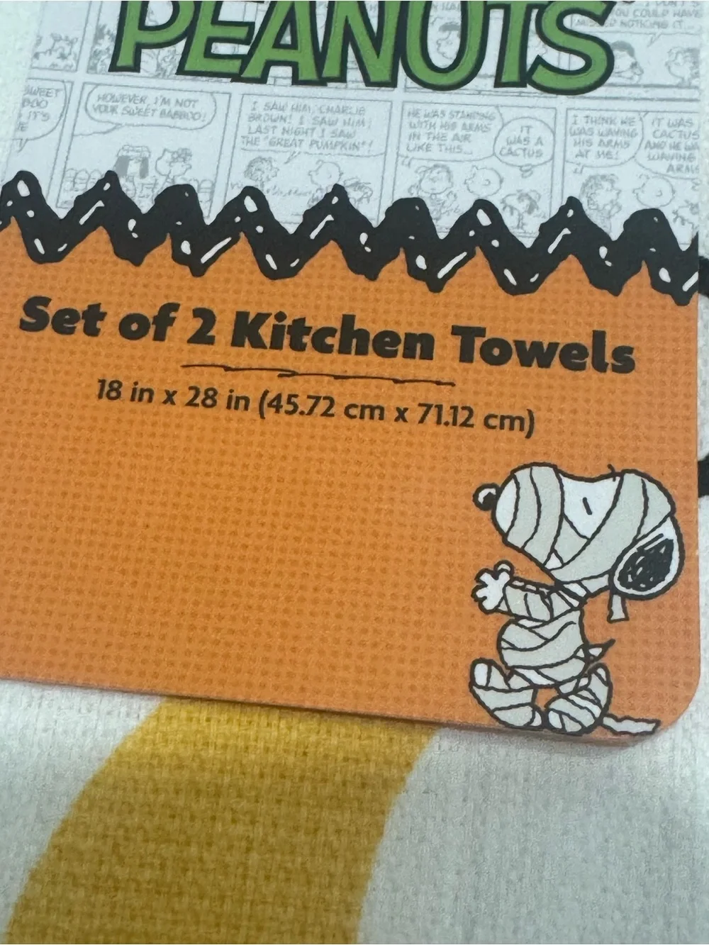 Snoopy 'Boo to You' TWO Halloween Kitchen Towels